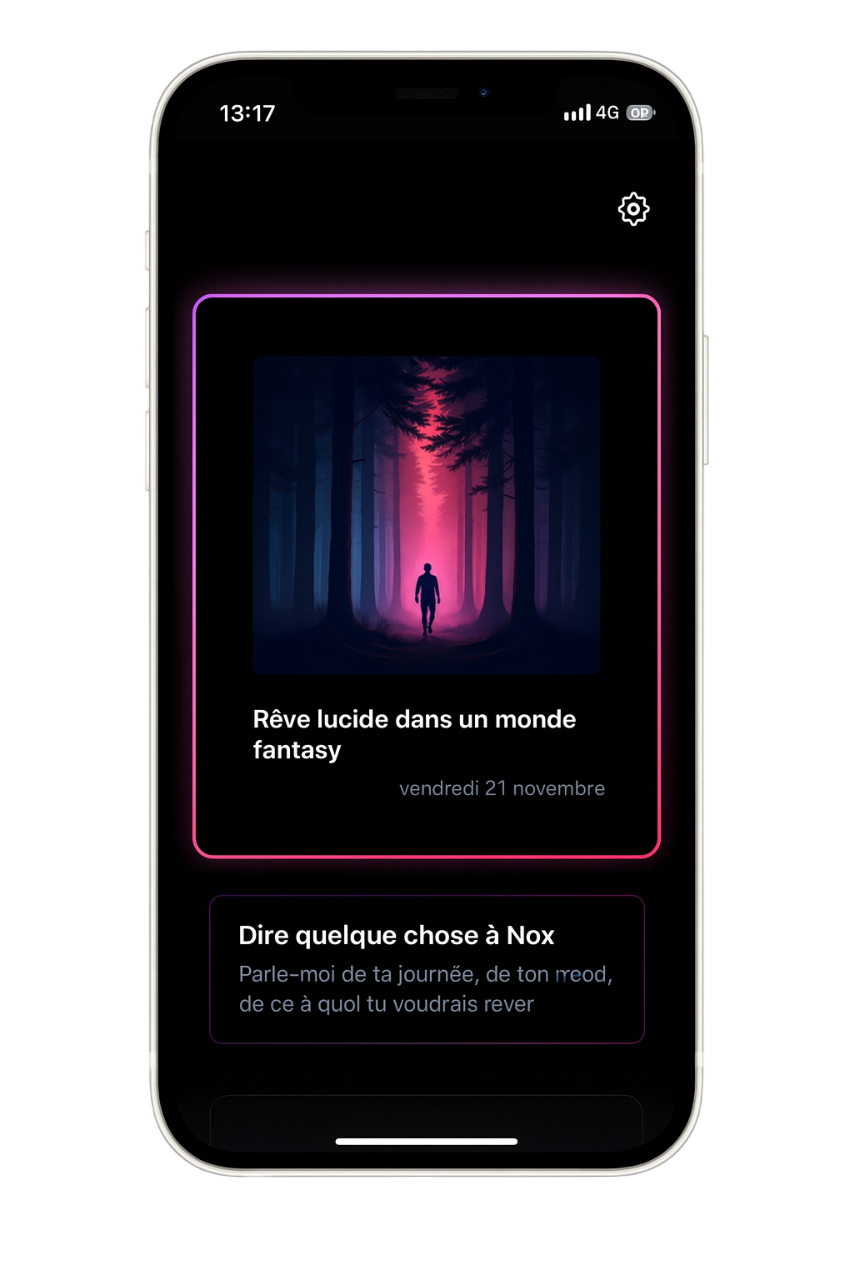 Mockup de l'app Miryel